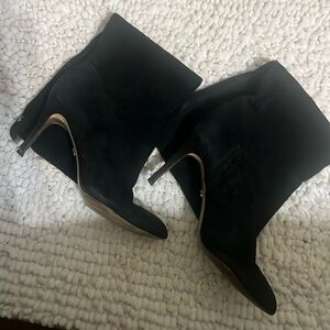 Sam Edelman gently used black suede boots Size 7